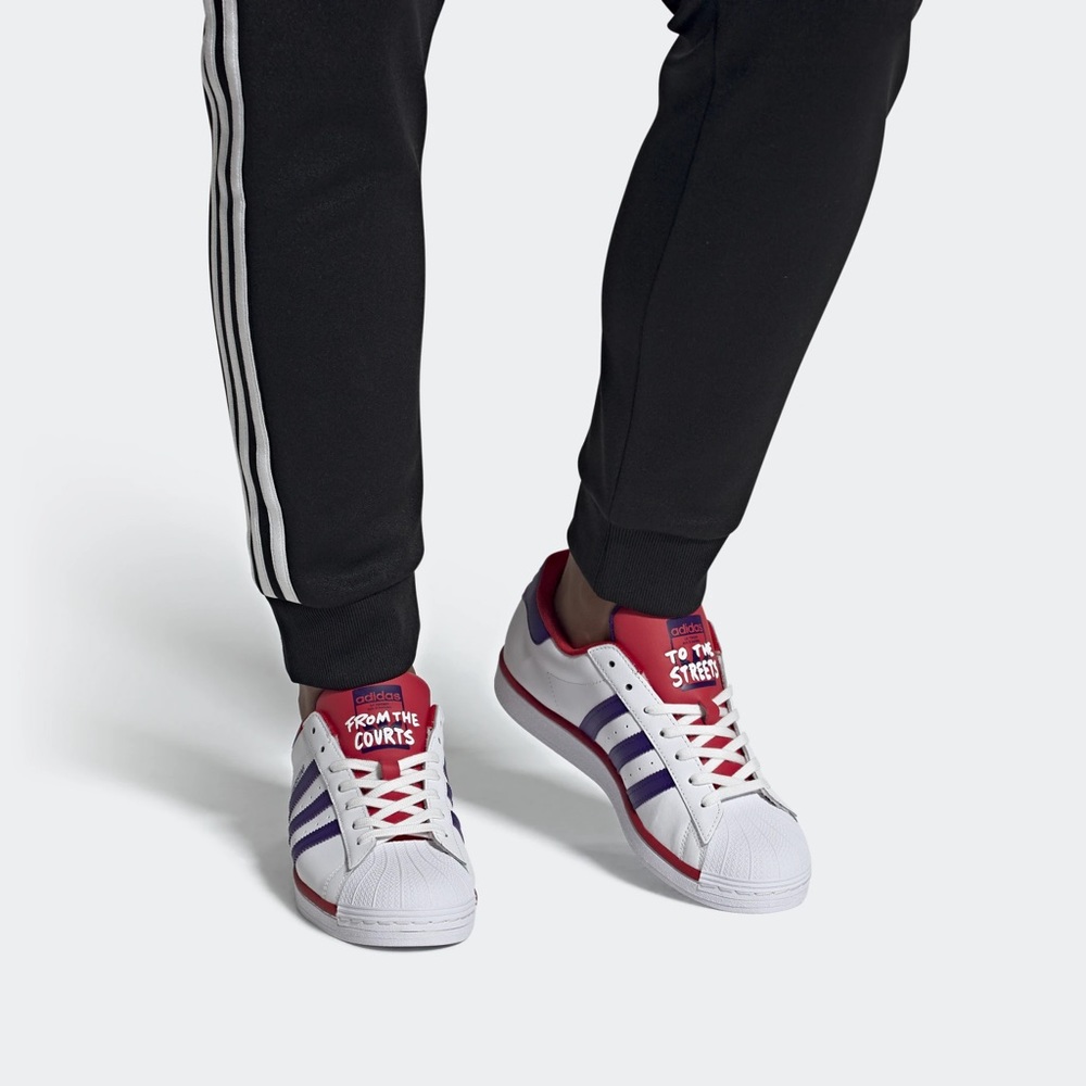 Superstar cloud white / purple / scarlet